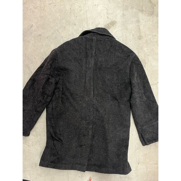 Vtg Wool Blend Overshirt JAX MADE IN CANADA Black Unisex Sz 8 Detailed Buttons - Picture 9 of 10